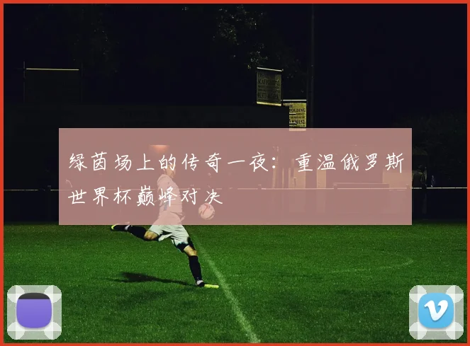 绿茵场上的传奇一夜：重温俄罗斯世界杯巅峰对决